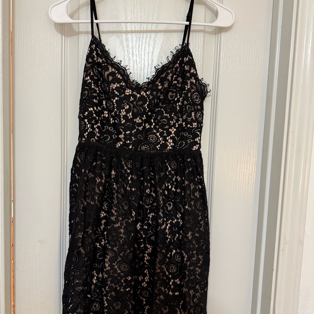 Express Black Lace Mini Dress
